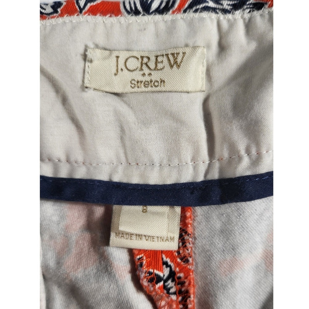 J.Crew Floral Print Stretch Shorts Casual Everyday Size 8‎ - Picture 6 of 7